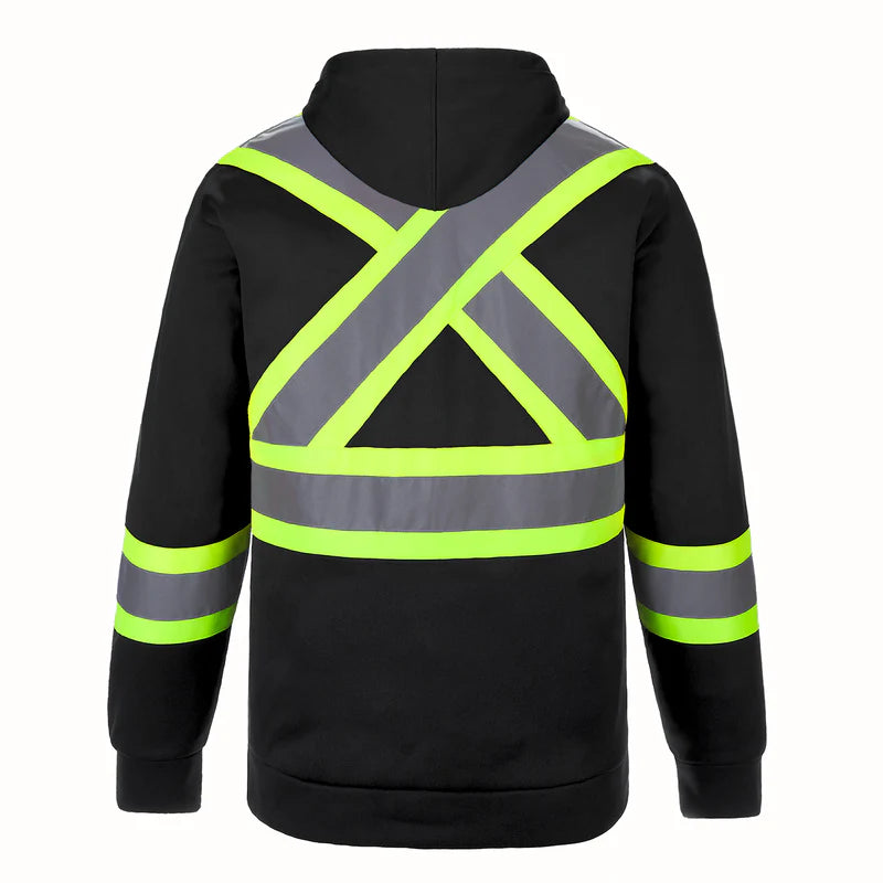 Adult Hi-Vis Pullover Hooded Sweatshirt