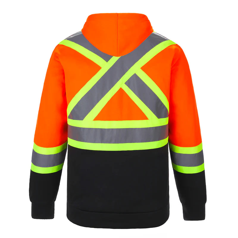 Adult Hi-Vis Pullover Hooded Sweatshirt